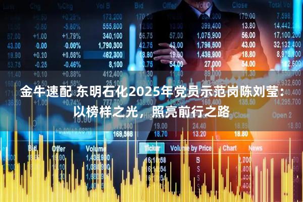 金牛速配 东明石化2025年党员示范岗陈刘莹：以榜样之光，照亮前行之路
